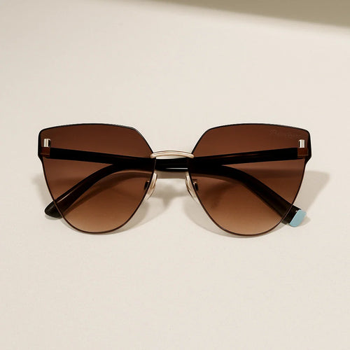 TIFFANY & Co. BROWN GOLD Gradient Women's Sunglasses TF3070 60213B