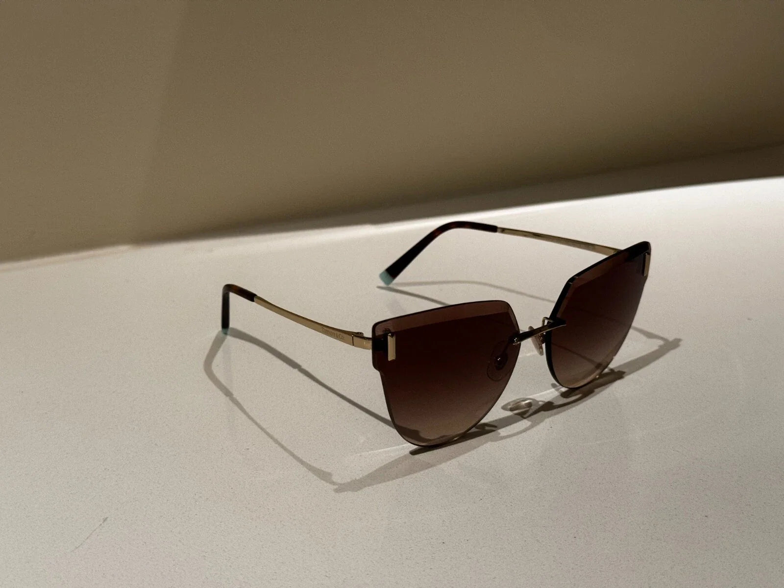 TIFFANY & Co. BROWN GOLD Gradient Women's Sunglasses TF3070 60213B